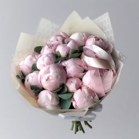 Pink   peonies (15 pieces)